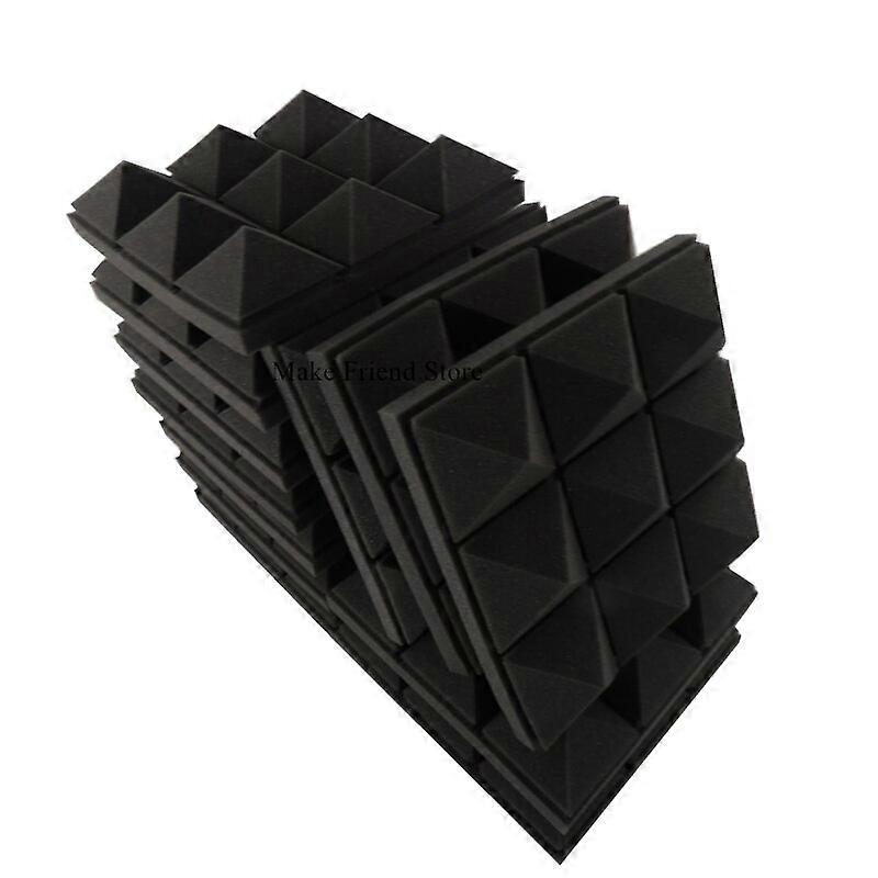 6/12PCS 30x30x7cm Studio Acoustic Foam 3D Sound Foam Thickening Pyramid Sound Sponge Soundproof Absorption Treatment Panel