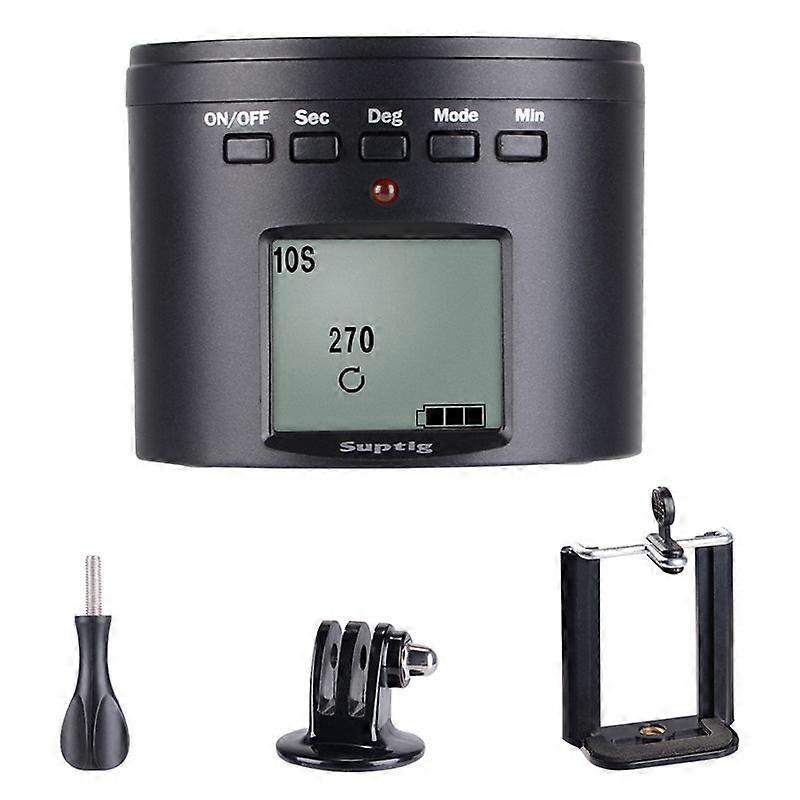 Photography Delay Adapter for GoPro Smart Auto Rotating Gimbal Quick Mount Time Lapse 8 9 10 11 DJI Action 3 SLR Stabilizer Black