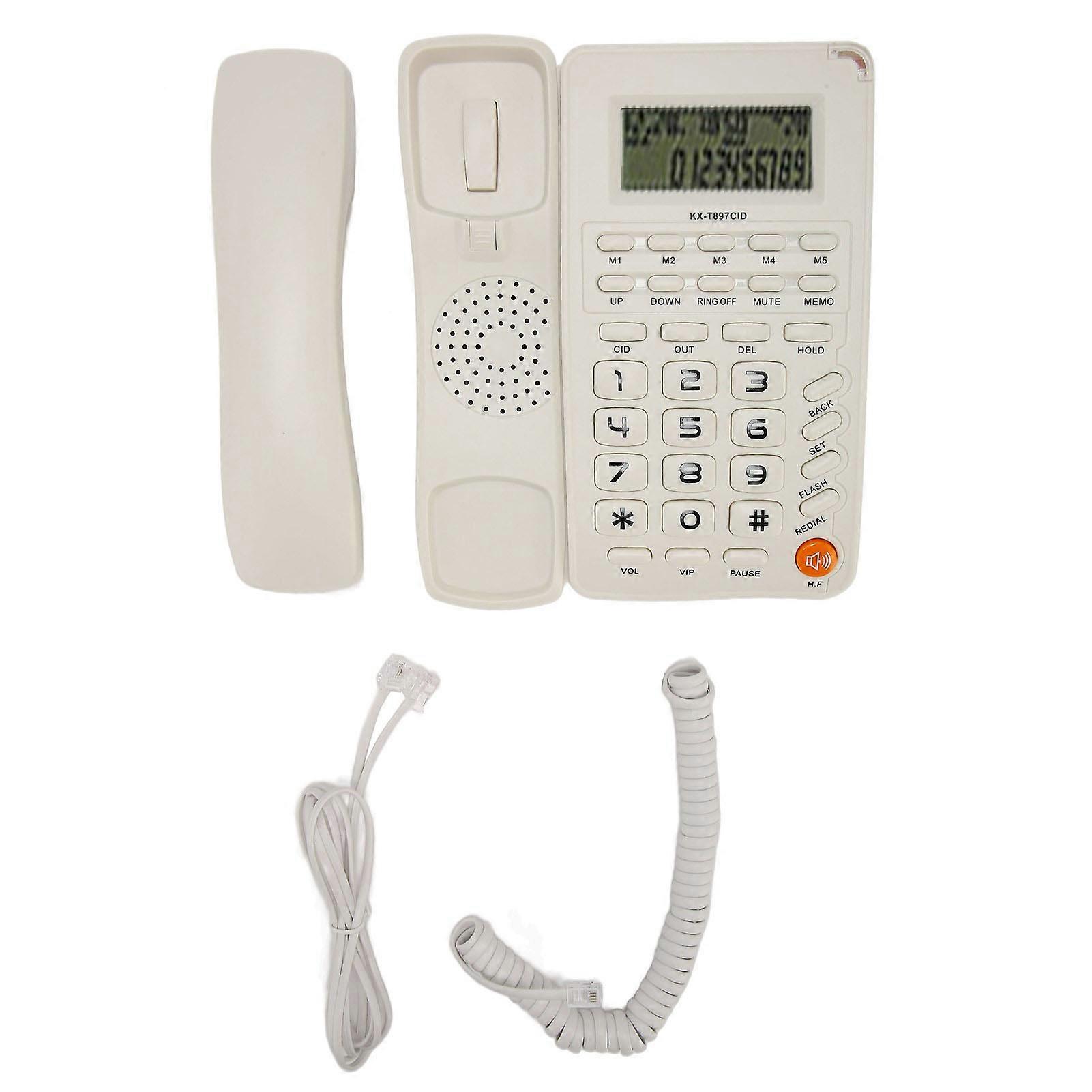 コード付き電話 有線電話 大きなボタン 固定電話 家庭用 オフィス ホテル 高齢者向け ホワイト