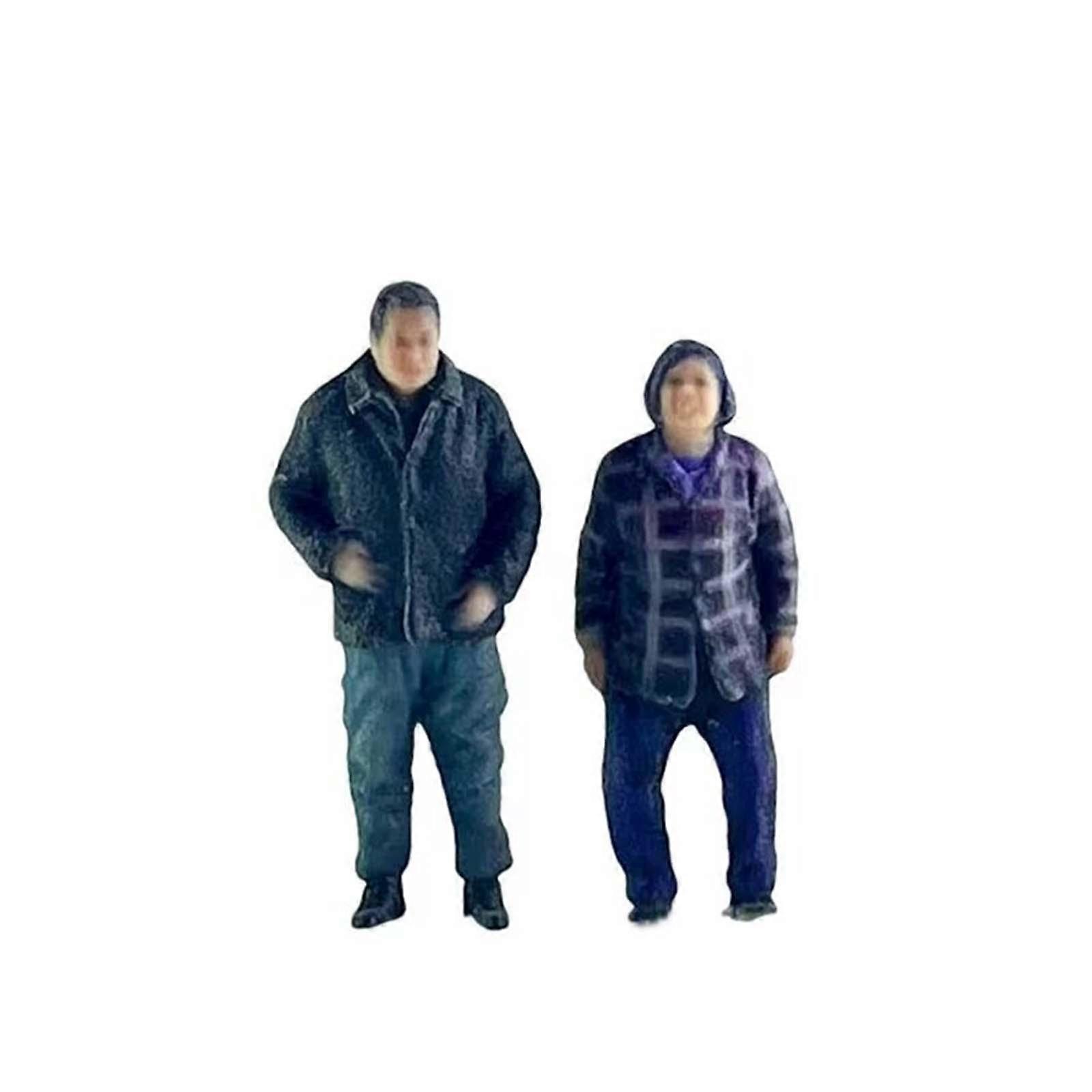 2Pcs 1/64 Resin Small Figure Toy Character Scene for Diorama Miniature Scene