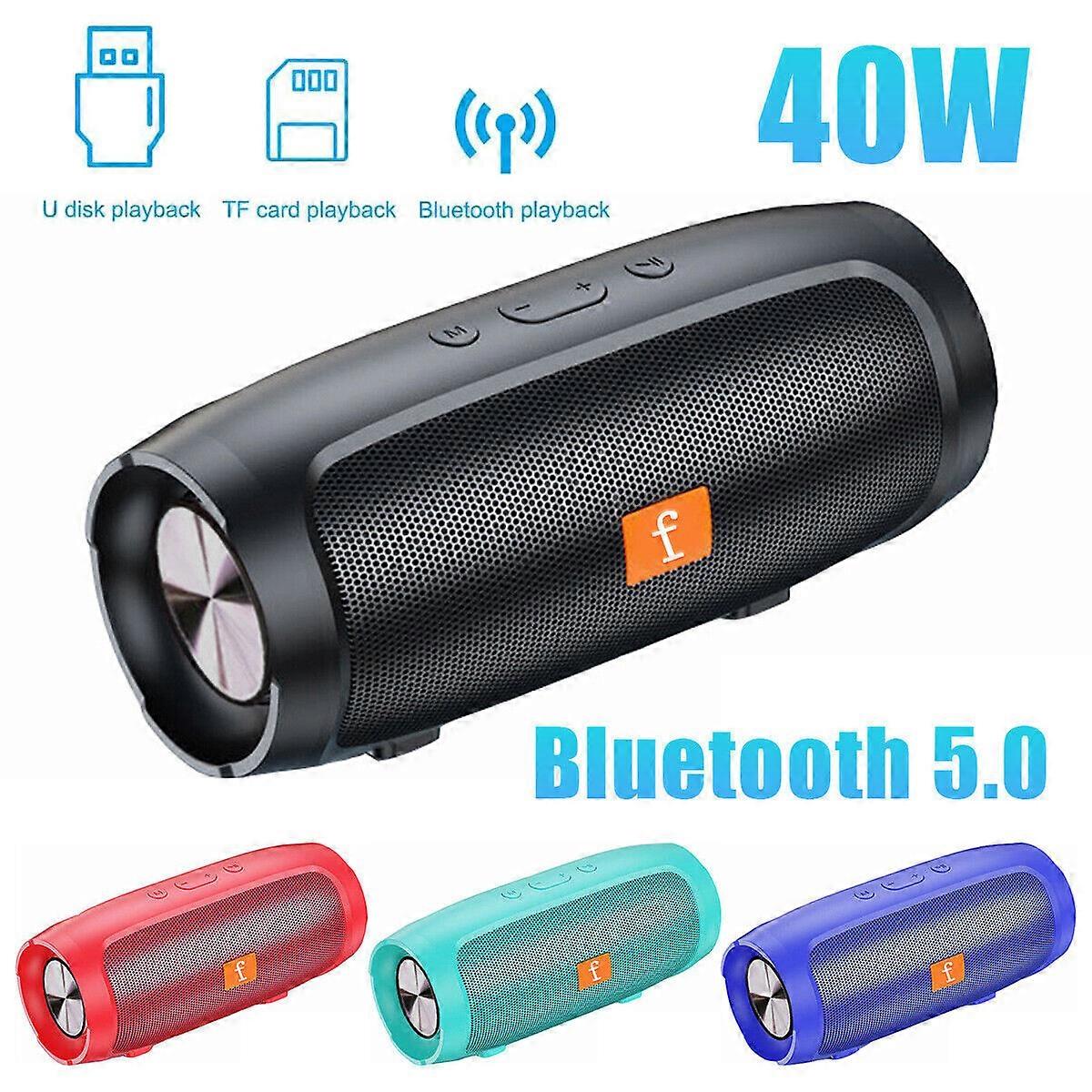 40W Portable Wireless Bluetooth Speaker Waterproof Stereo Bass Loud USB AUX FM+ NO.5010
