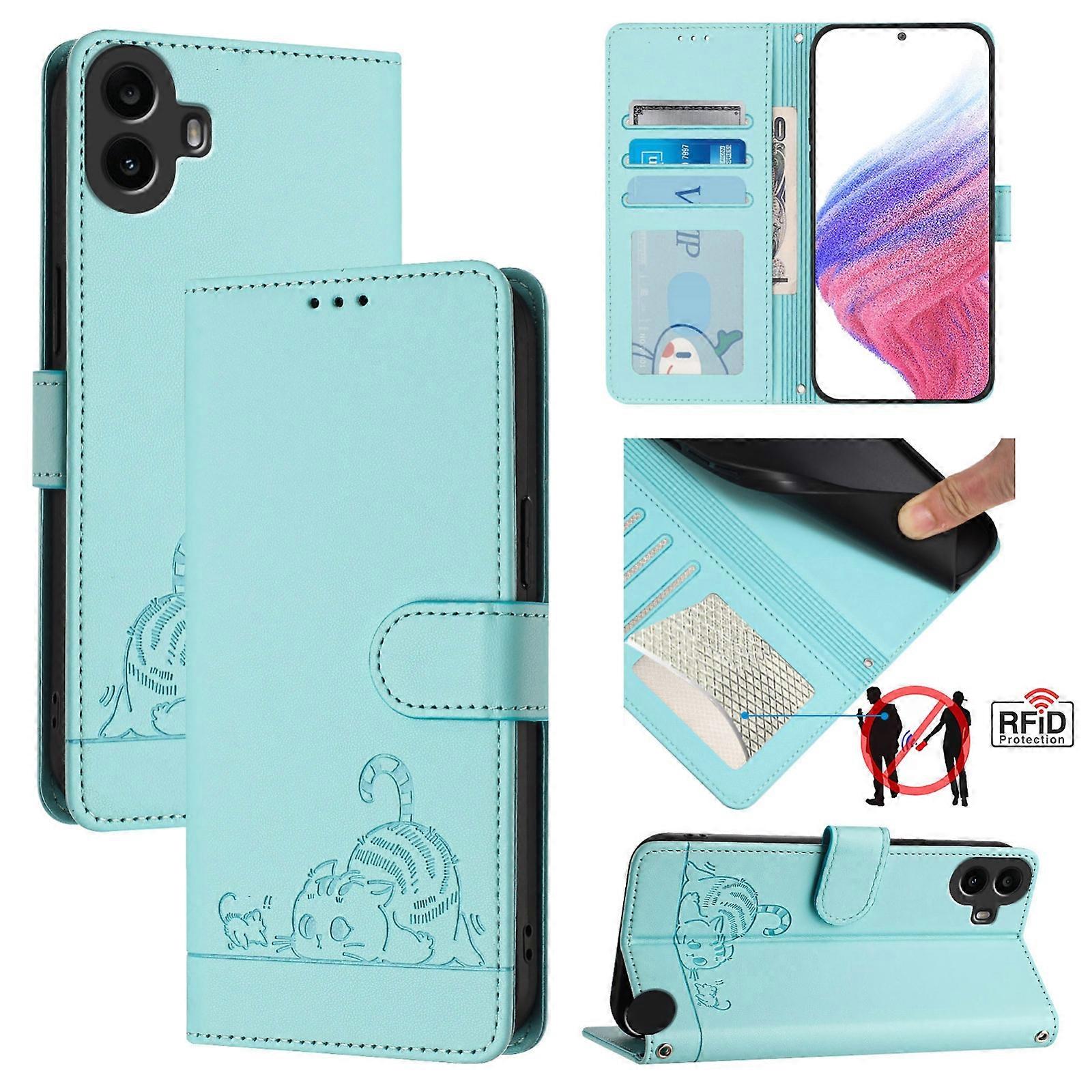Cat Rat Embossed RFID PU Case For Nothing CMF Phone 1