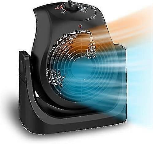 2 in 1 lämmittimen tuuletinyhdistelmä, kannettava jäähdytyspöydän tuuletin, ilmankiertotuuletin 45 kallistus, 2 tuulen nopeutta, 1500w
