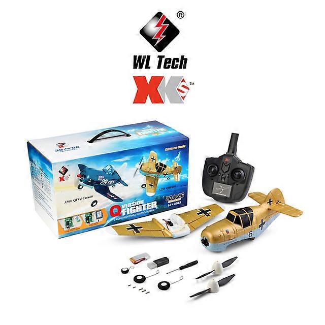 Wltoys XK RC Airplane A500 QF4U Fighter Four-Channel Like Real Machine Remote Control Planes 6G Mode Fighter Toys for Adults