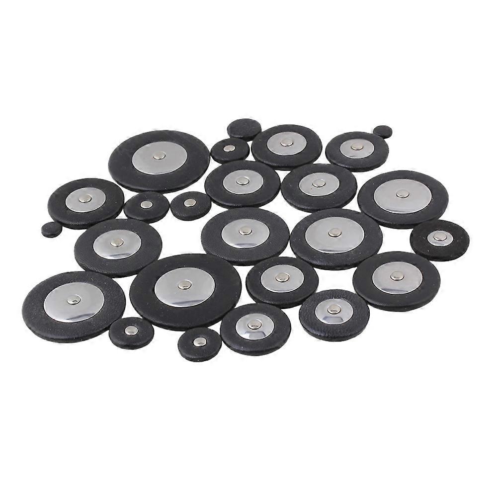 25 stk altsaksofon, skinnputer, sett saksofon, treblåstilbehør, svart