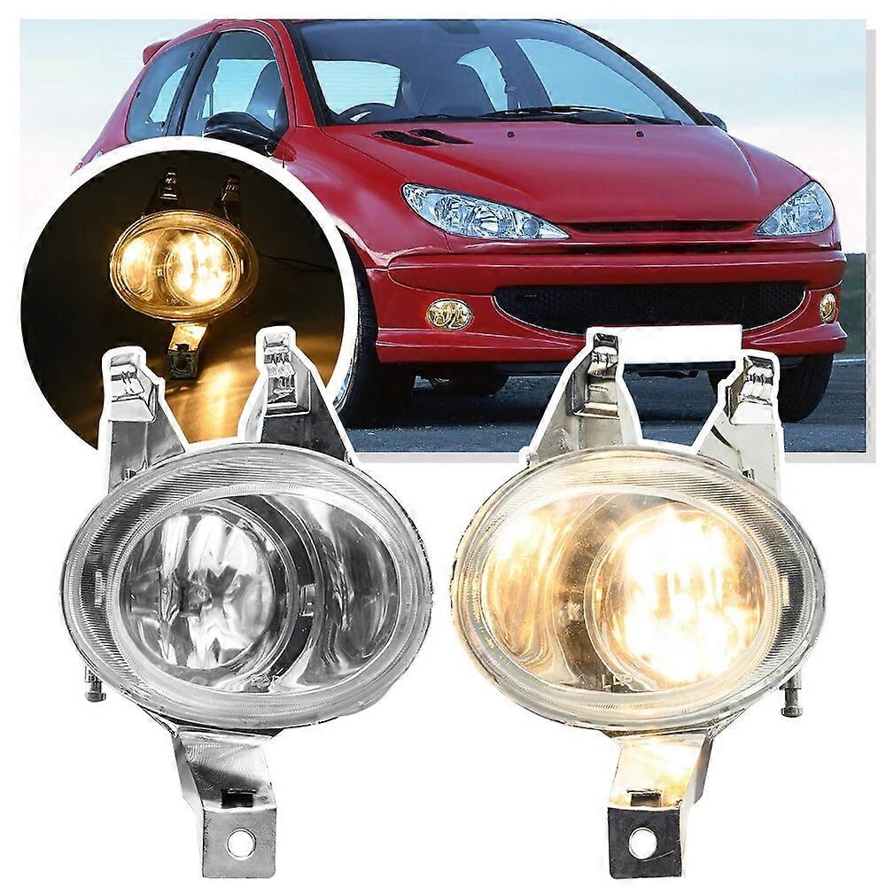 2Pcs Halogen DRL Fog Light Lamps For Peugeot 206 S16 GTI CC SW 1998 1999 2000-2007 Front Driving Daytime Running Lamp Assembly