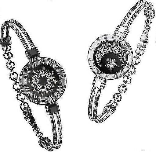 カップルのブレスレットスマートな長距離関係のギフトは、クーデターのためのライトアップ&バイブレーションタッチブレスレット