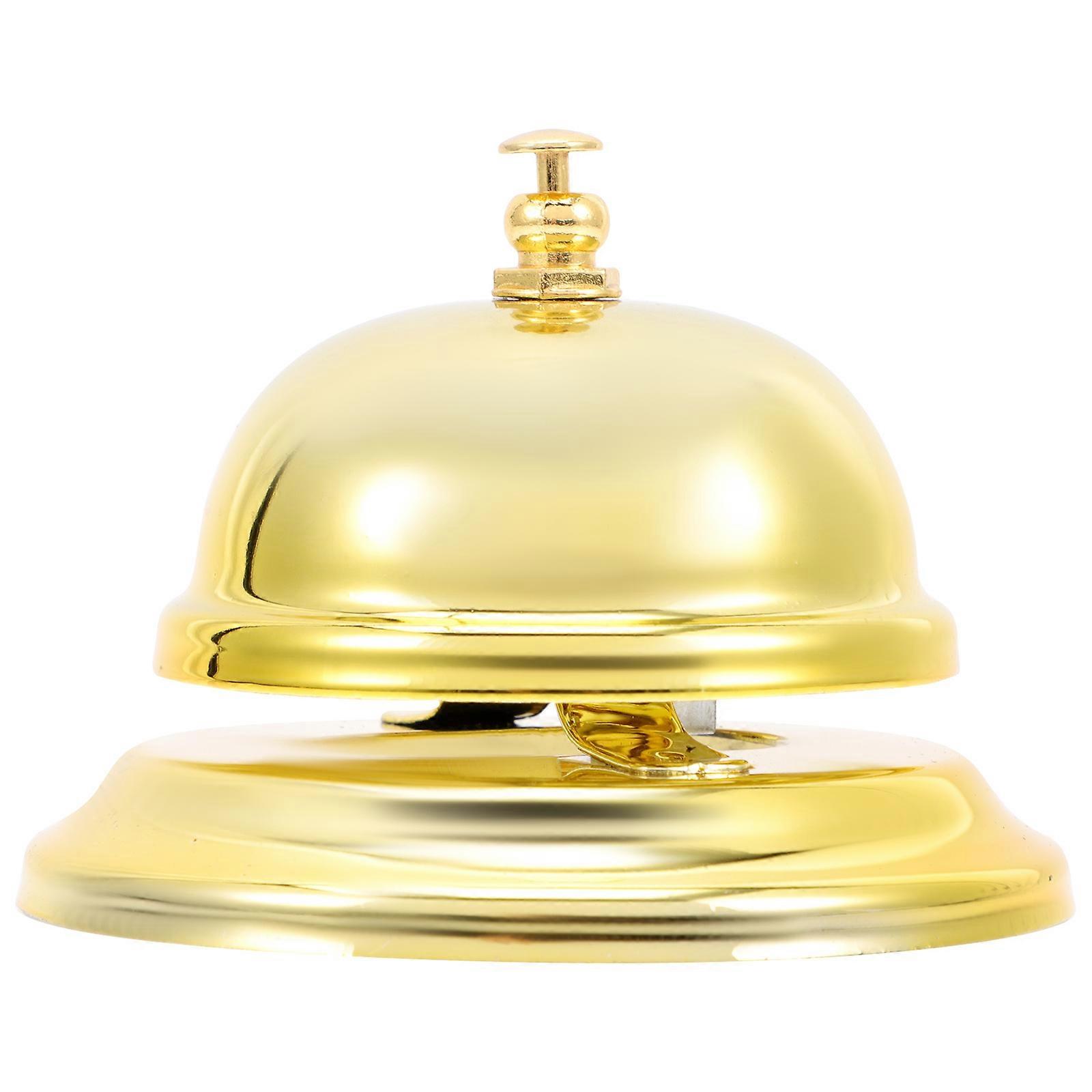Hand Pressing Bell Alloy Service Bell Game Ringing Bell Table Press Bell for Hotel (Random Style)