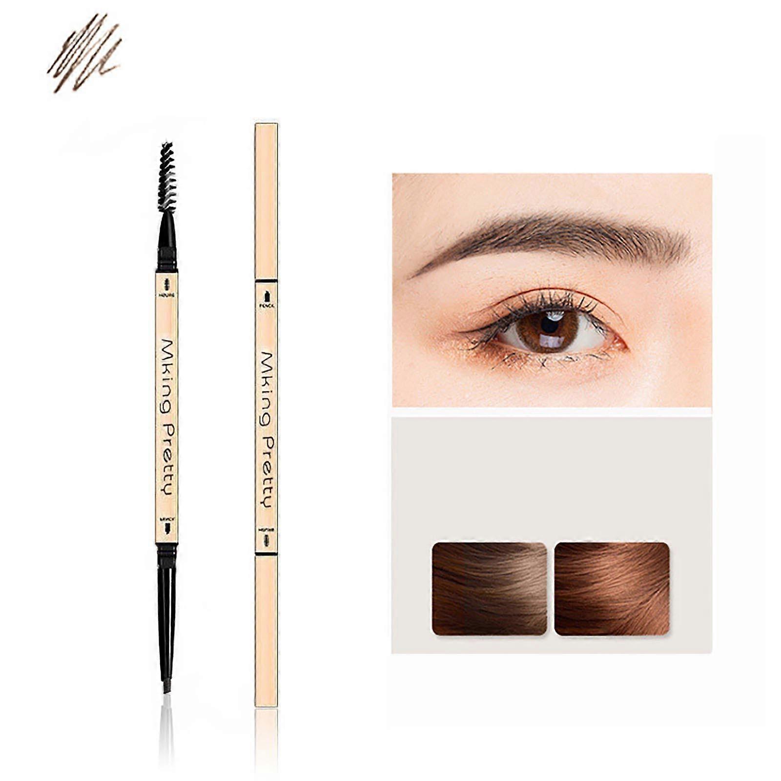 Small Gold Bar Small Gold Chopsticks Eyebrow Pencil Beginner Thrush Extremely Fine Double-headed And Sweat-proof Not Dizzy FLYE3390