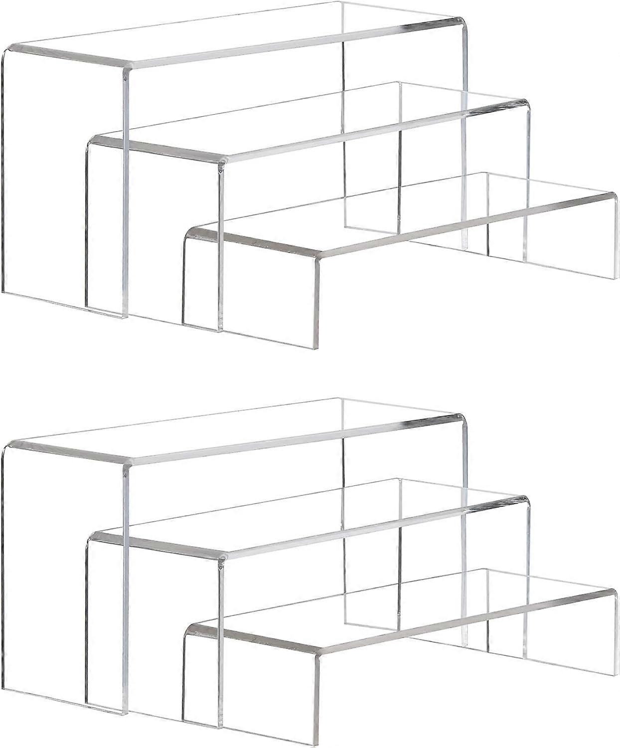 2025 nya 6-pack klar akryl display stigare sko display stativ cupcake, dessert stand