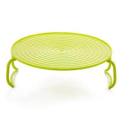 Microwave Rack Foldable Steaming Tray, Green