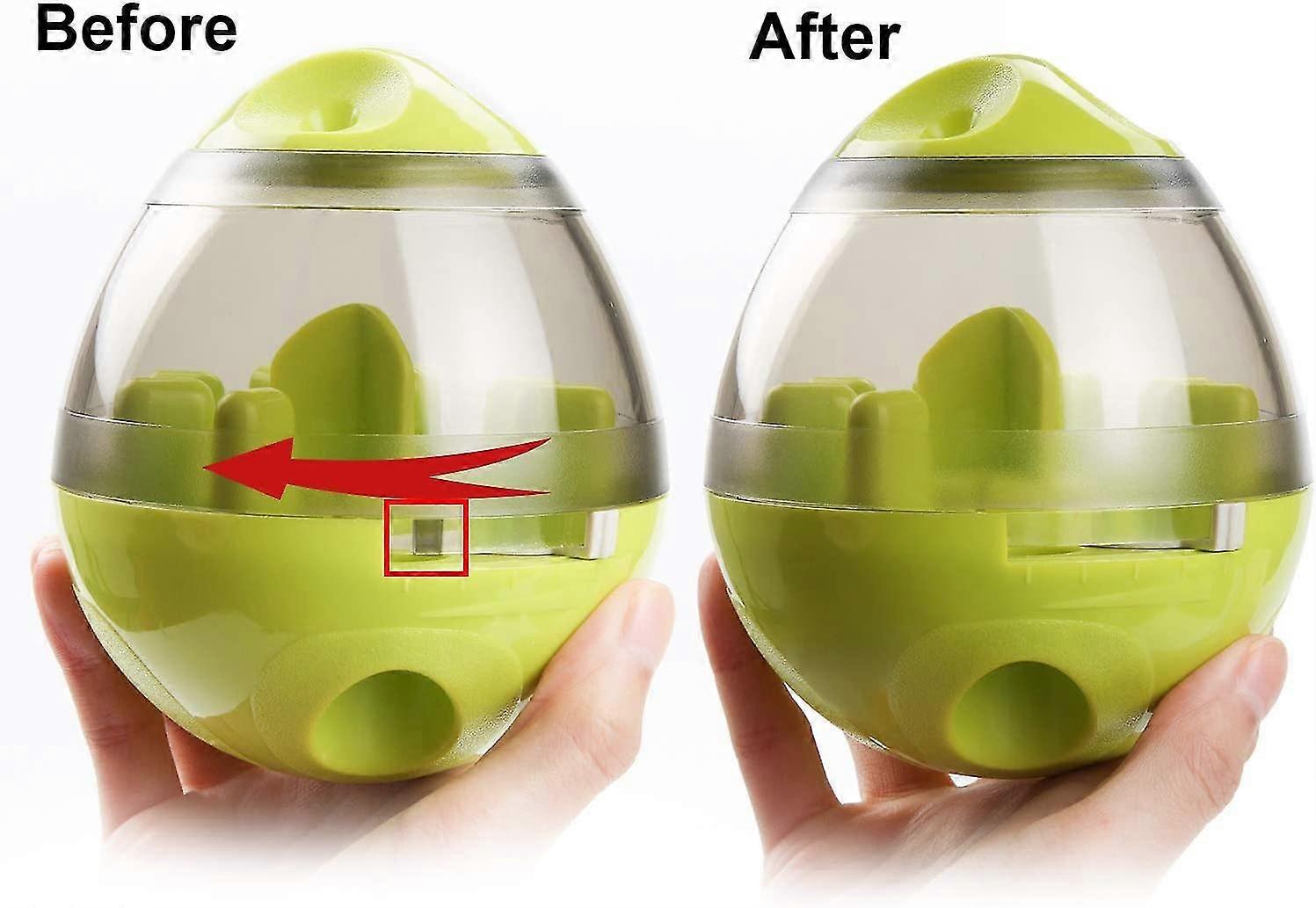 Dog Treat Dispenser Toy (large) - Snack Dispenser / Interactive Toy / Iq Slow Food Treat Ball (green)
