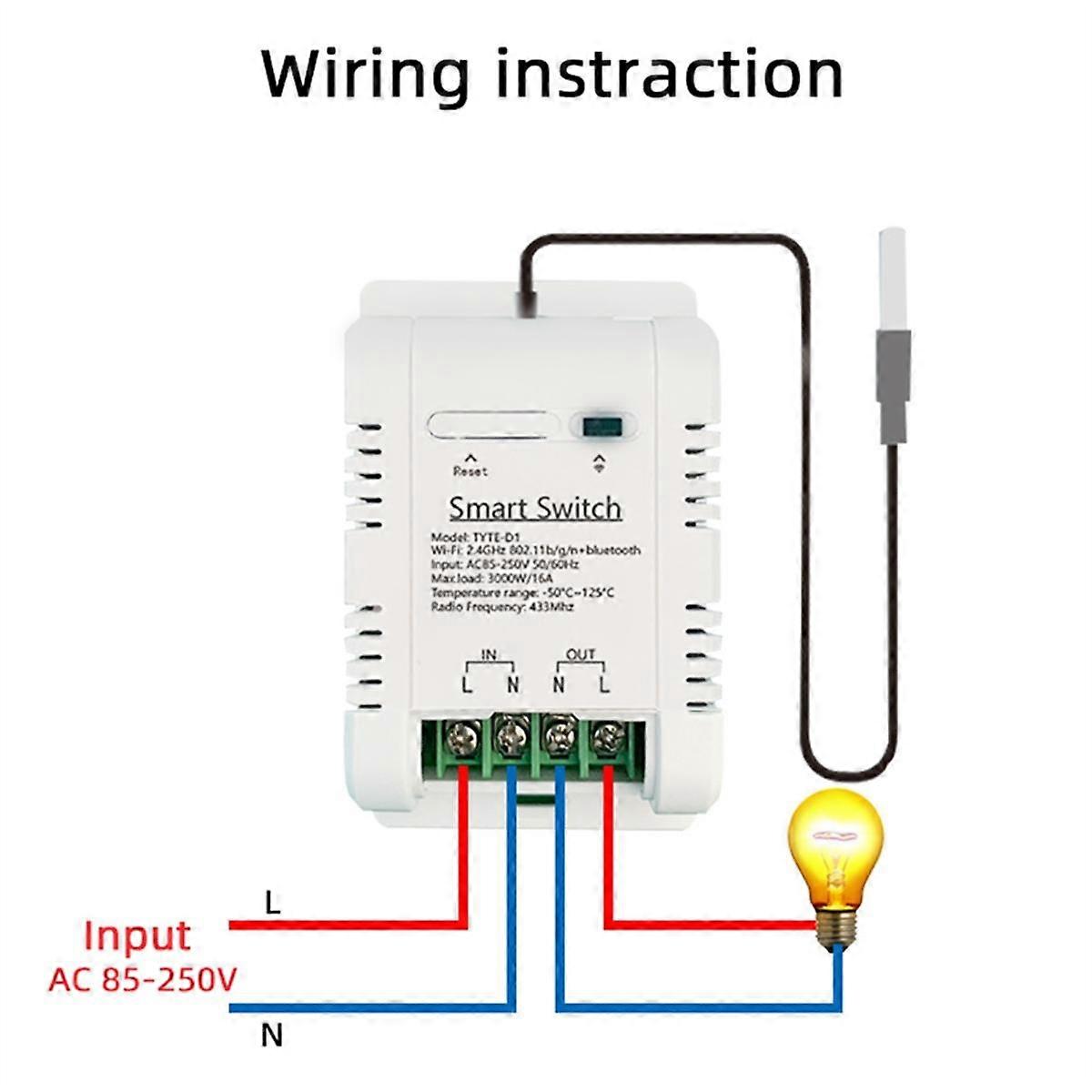 Termostat Graffiti WIFI Smart Temperatur Av/På-Bryter Timing RF433 Fjernkontroll Fjernstyrt Stemme Alexa Kontroller A