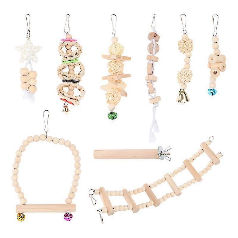 1 set of parrot chewing toys bird toy plaything swing toy suspension bridge