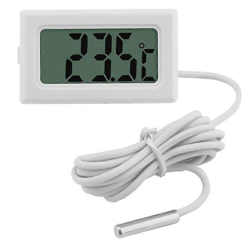 Mini LCD Digital Thermometer with Waterproof Probe Indoor Outdoor Convenient Temperature Sensor for Refrigerator Fridge Aquarium
