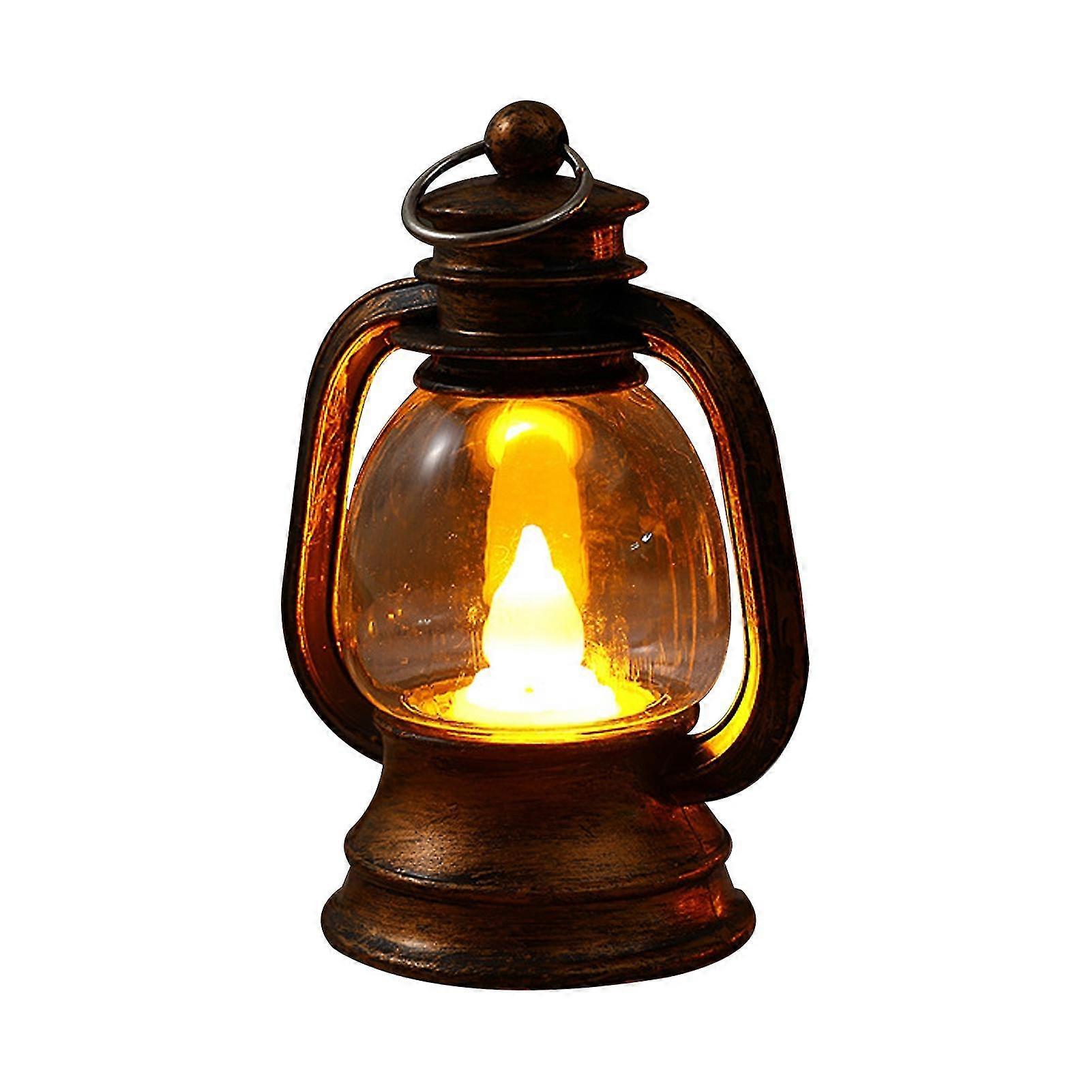 Applicable to  Electric Lamp Durable Retro Led Oil Lamp Lantern Beautiful Multifunctional Night Lamp With Warm Light Xmas Decoration Kaesi