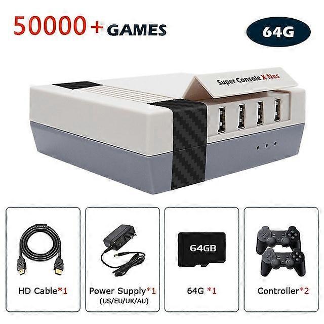 Super Console X NES Retro Game Support Multiple Emulators Such As PSP/PS1/N64/DC With Two Wired Controllers Send 90,000+ Games