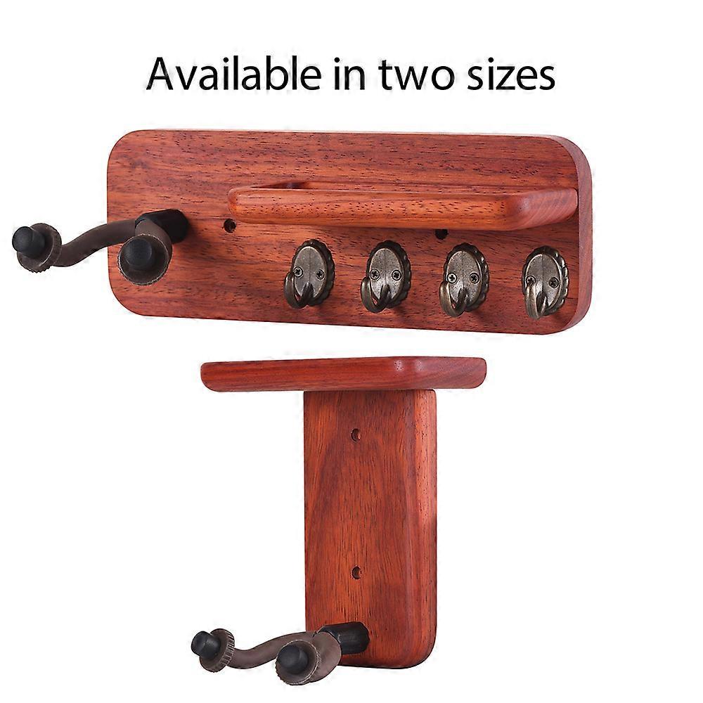 Gitarrhållare Gitarr Väggmontering Hängare Med Ukulele Gitarrhängare Krokar Rack Trä Gitarr Väggstativhållare För Akustisk Gitarr