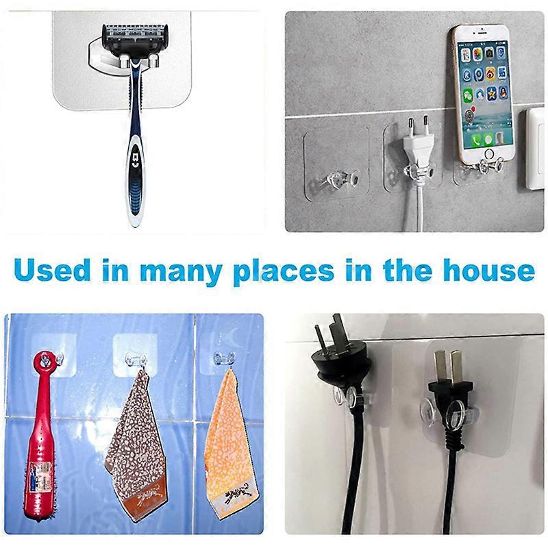 Multi-purpose Sticking Hook Transparent  Shaver Mobile Phone Holder Bathroom Kitchen Hanger