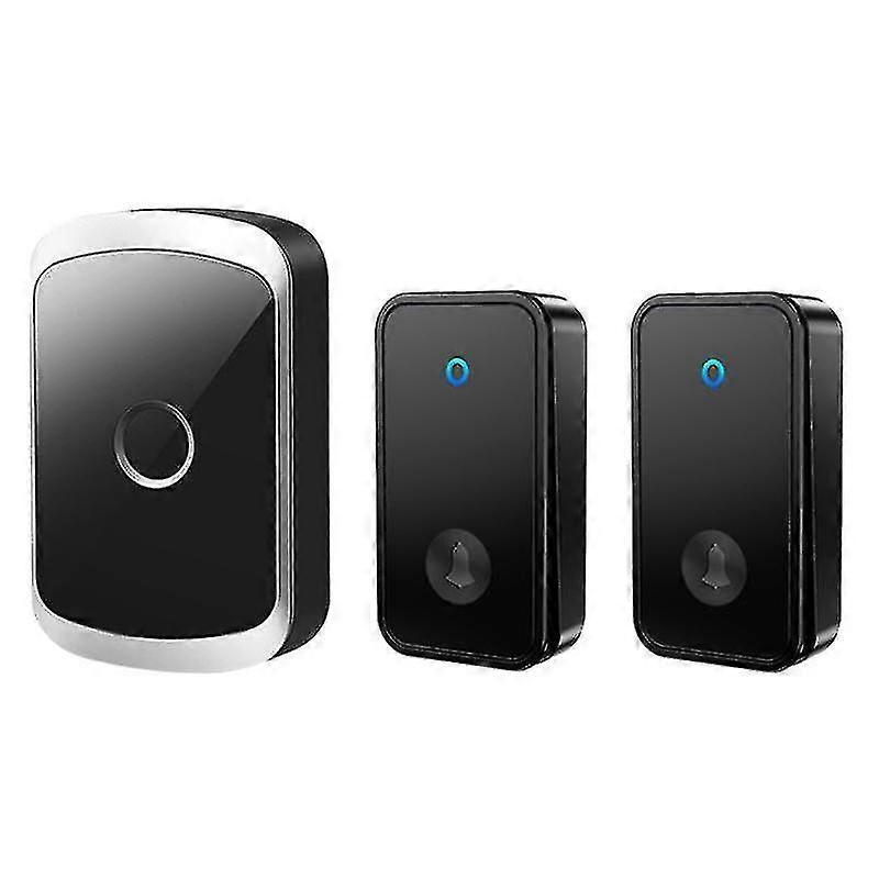 Self-Powered Smart Doorbell Set 2 Transmitter+Receiver Wireless Doorbell for Home/EU Plug