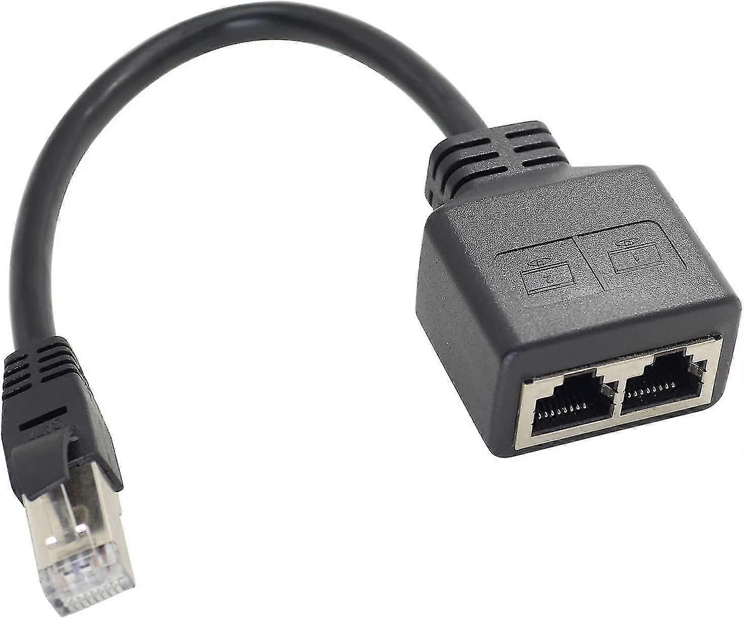 Kabel-Splitter-Netzwerkadapter (schwarz) (1 Stück)