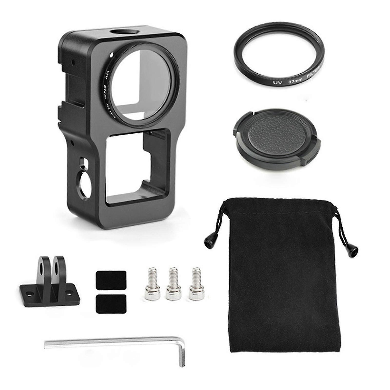 Protective Case Cover+uv Filter+lens Cap For Dji Action 2 Camera Accessory