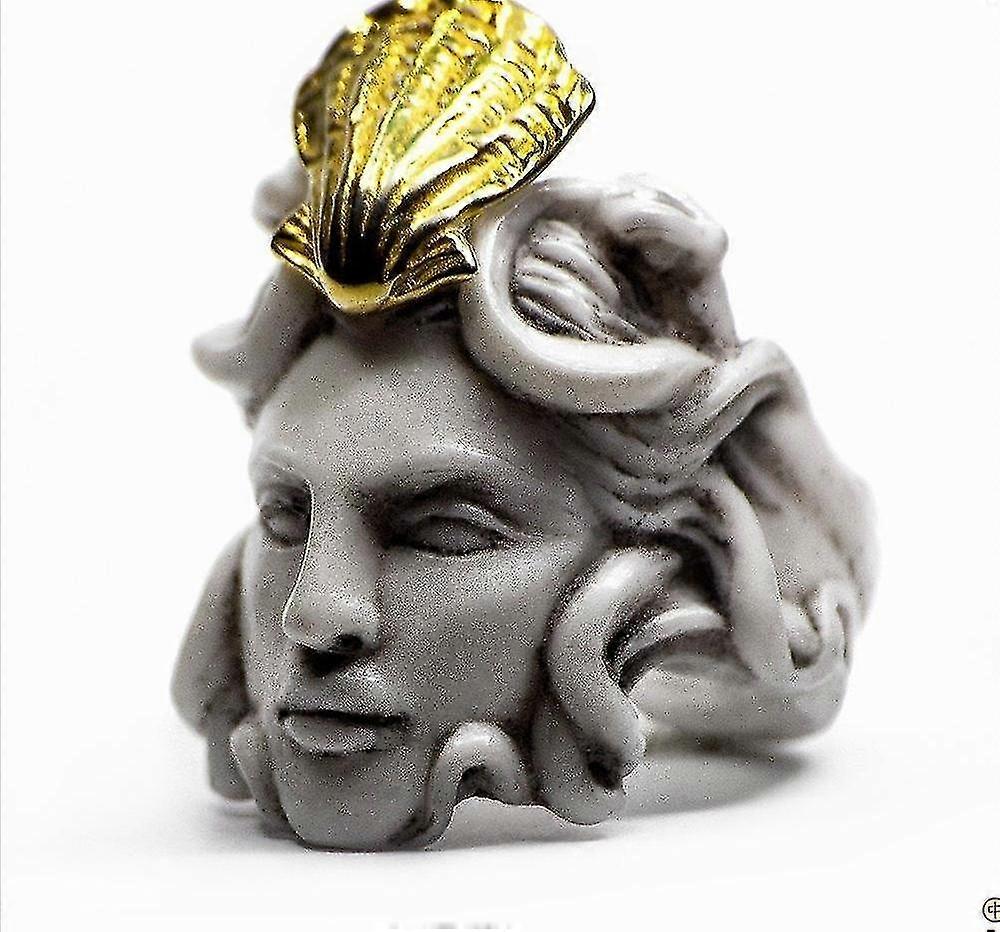 Gold Shell Queen Head Ring - Personality Creative Shell Queen Head Ring