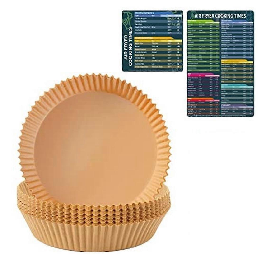 Air Fryer Disposable Paper Liner,Air Fryer Magnetic Cheat Sheet Times,Non Stick Parchment Paper for