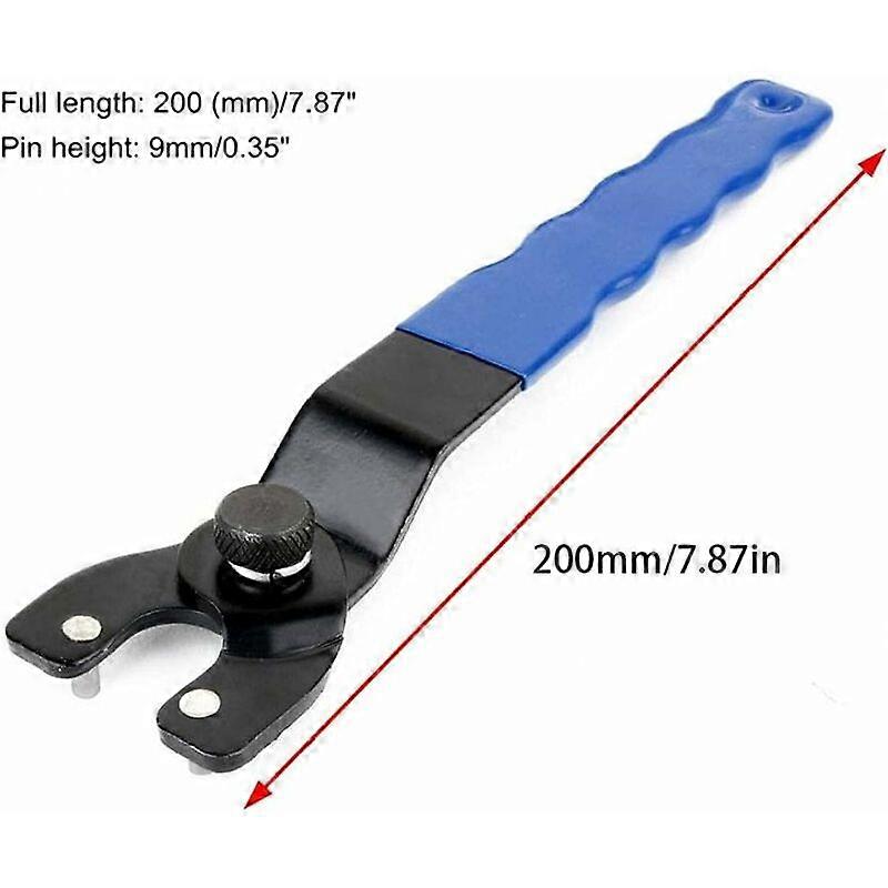 Set of 2 adjustable wrenches Blue 200mm