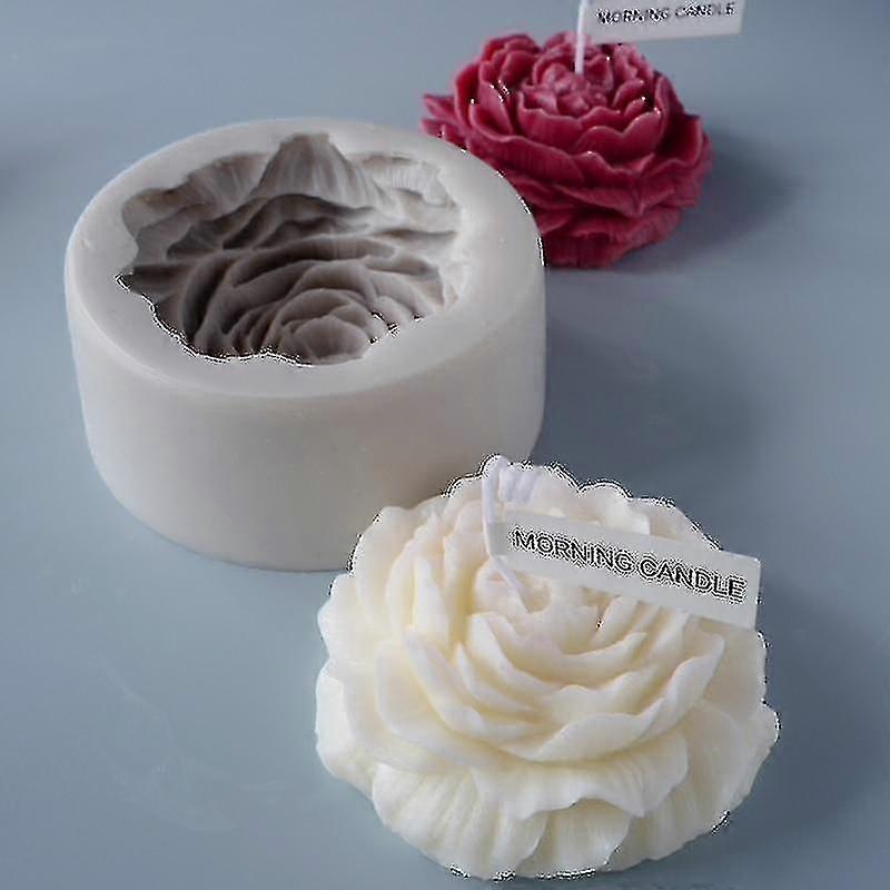 Scented Candle Silicone Big Peony Plaster Mold