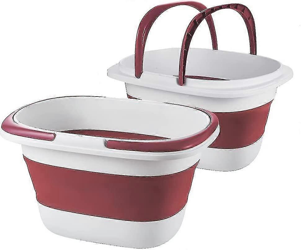 4.2 Gal(16l) 2 Pack Large Collapsible Plastic Bucket With Handle