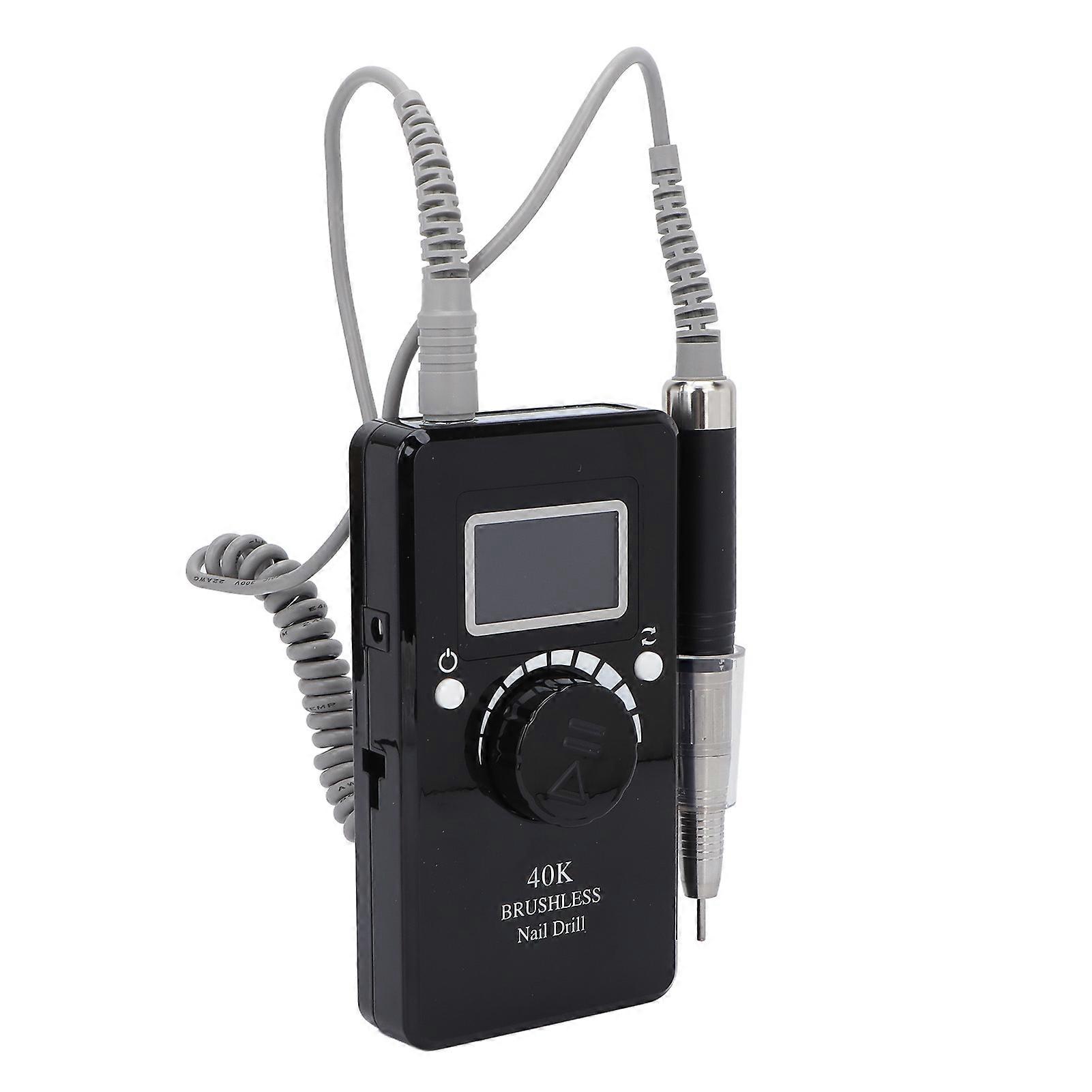 Electric Nail Drill Machine Brushless 40000rpm 80W Portable ABS Manicure Pedicure Tool for Nails Salon 100240VUS Plug