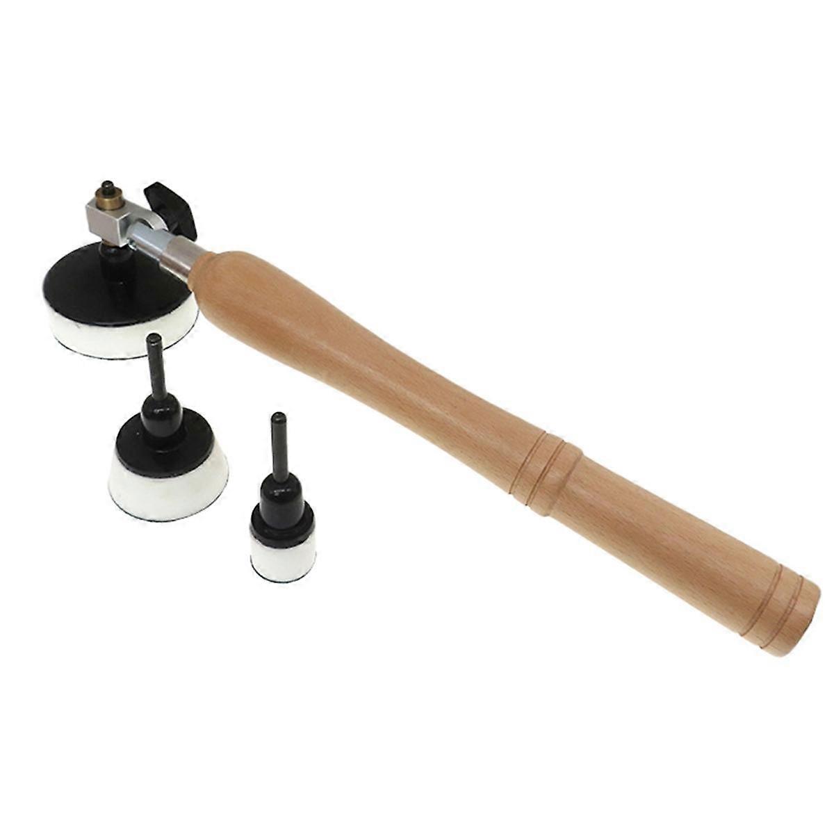 Bowl Sander Sanding Tool for Woodworking,1/2/ 3 Inch Hook and Loop Sanding PU Pad, Long Hardwood Ha