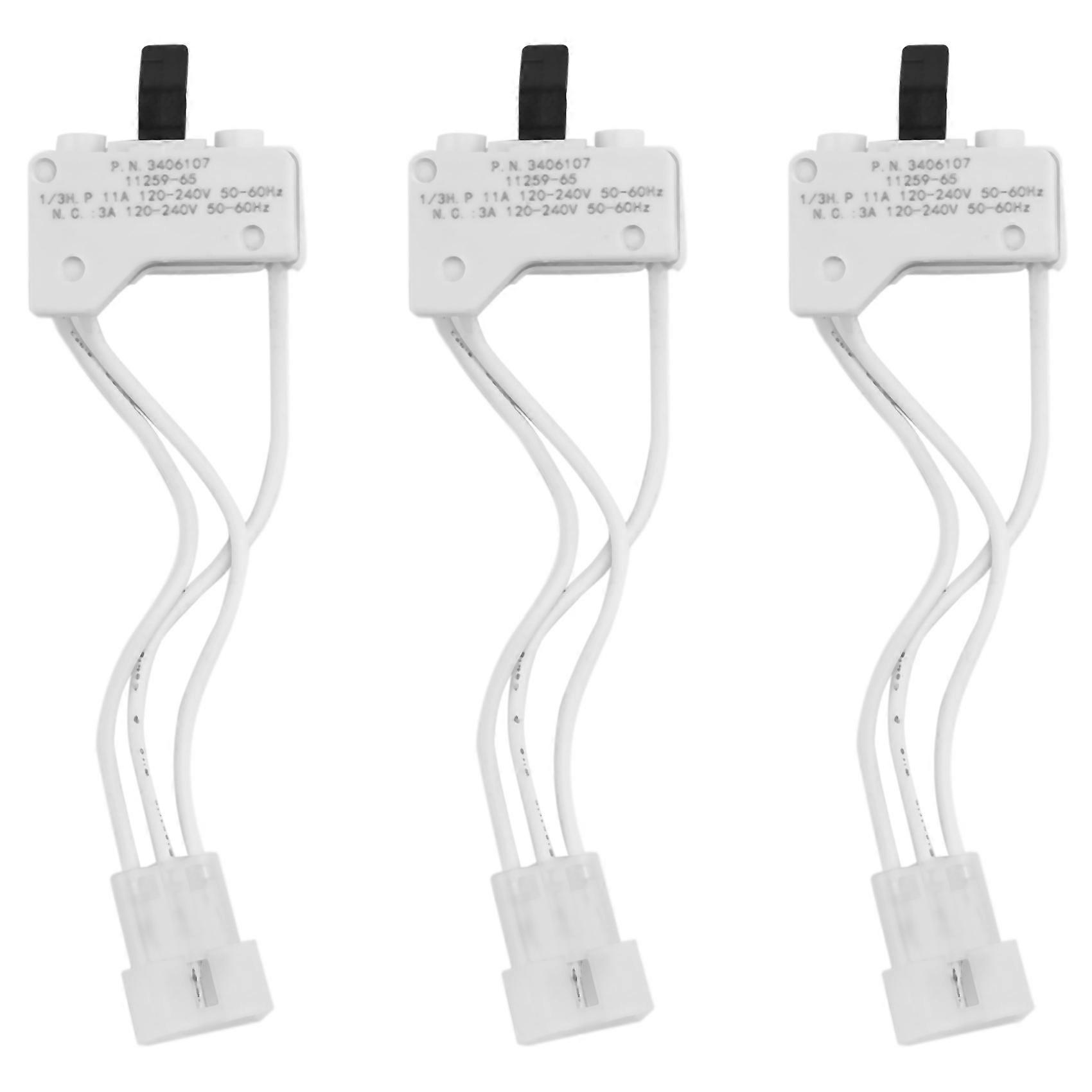3X Dryer Door Switch for 3406109 3406107 Whirlpool, , Sears, , Roper, Estate