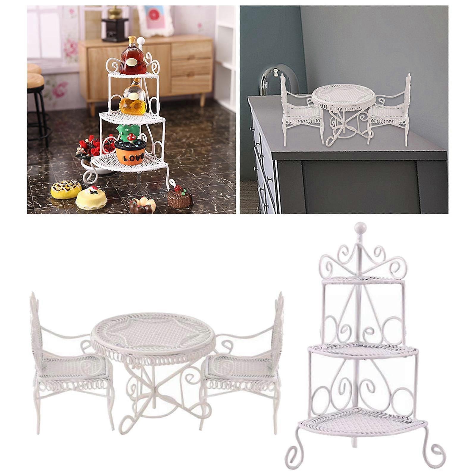 1/12 Dollhouse Miniature Table Set And Pretend Play