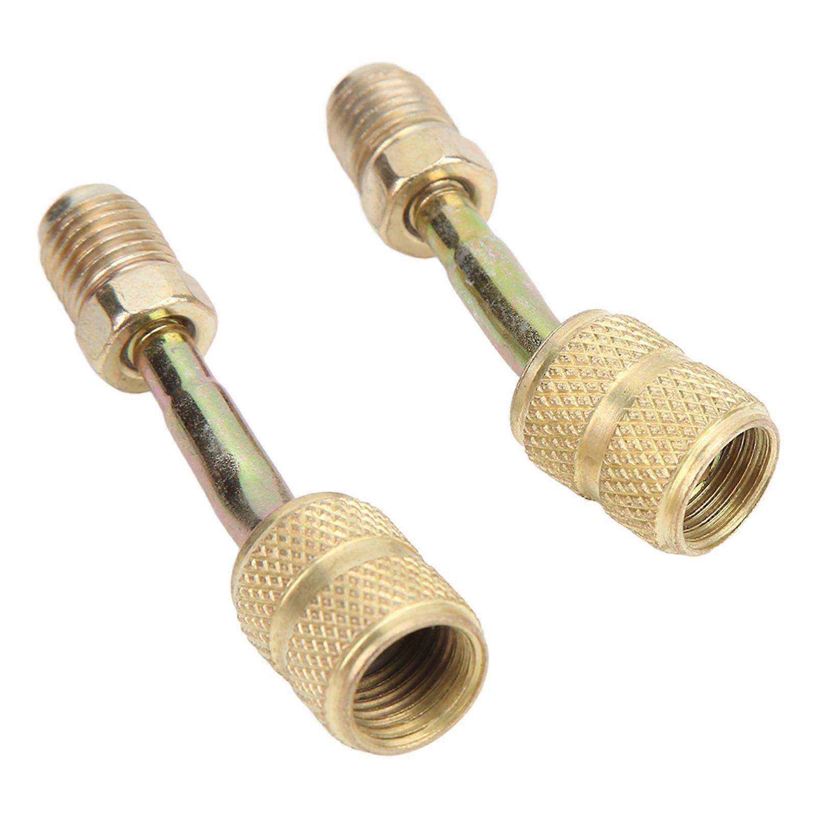 2 Pcs Universal Charging Vacuum Port Adapter R410A Adapters 1/4 to 5/16 Converter for Mini Split System Air Conditioners