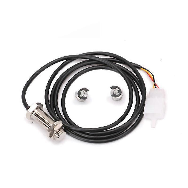 Universal Motorcycle Digital ATV Odometer Speedometer Tachometer Sensor Cable Wire with Sensor Cable + 2 Magnets for ATV Scooter~26566