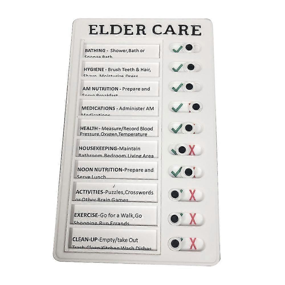 Memo Plastic Board Rv Checklist My Chores Reusable Elder Care Checklist
