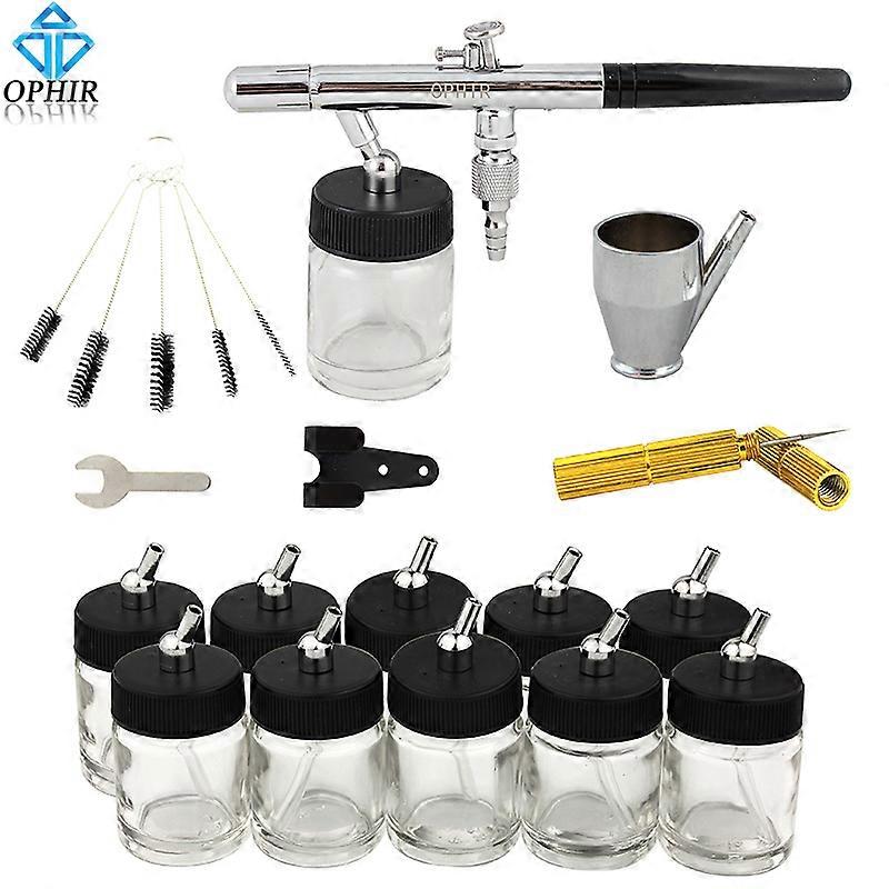 OPHIR 0.35mm Siphon Double Action Airbrush for Body Painting Model Priming Wall Painting AC072+