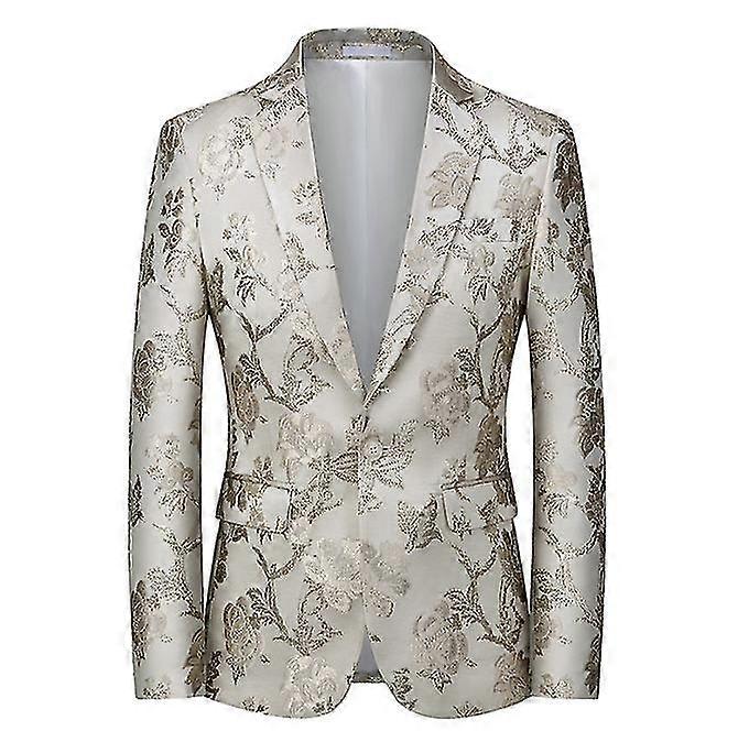 Herre trykt jakkesæt Prime Slim Fit Jakkesæt One-Button Blazer