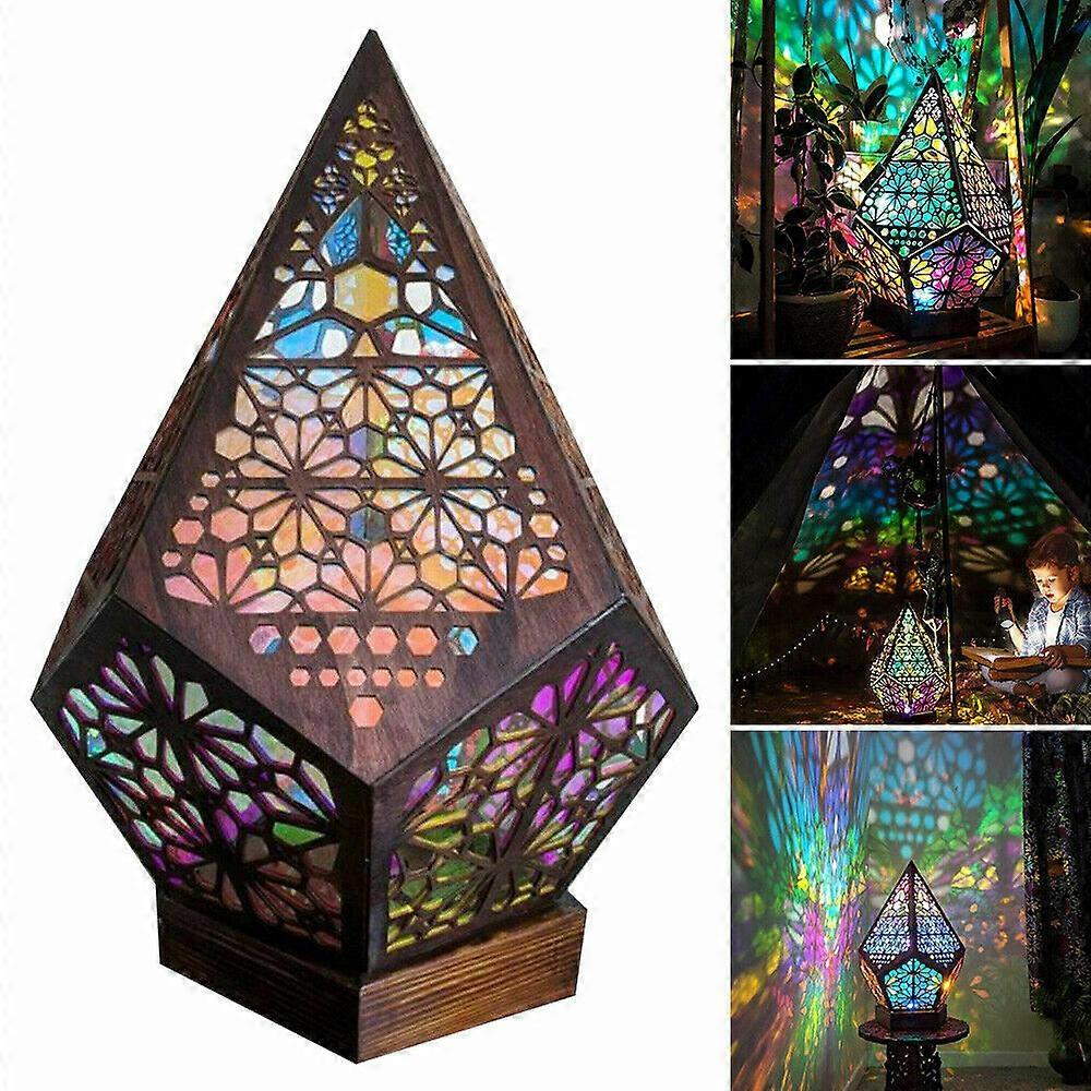 LED Bohemian Projector Floor Projection Lamp Table Bedside Starry Sky Floor Projection