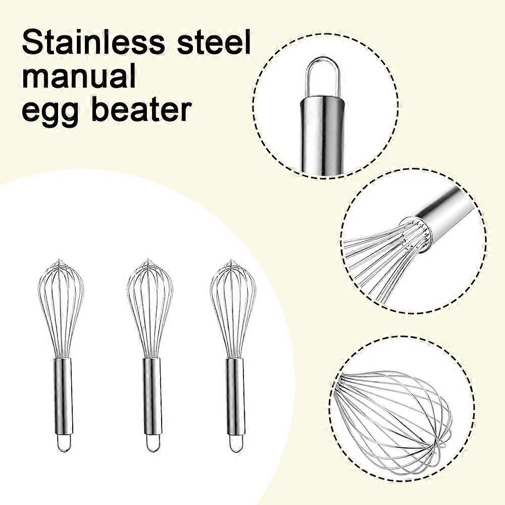 Lot De 2 Mini Fouets En Acier Inoxydable Portables - Fouet Cuisine Épais Pour Mélanger Battre