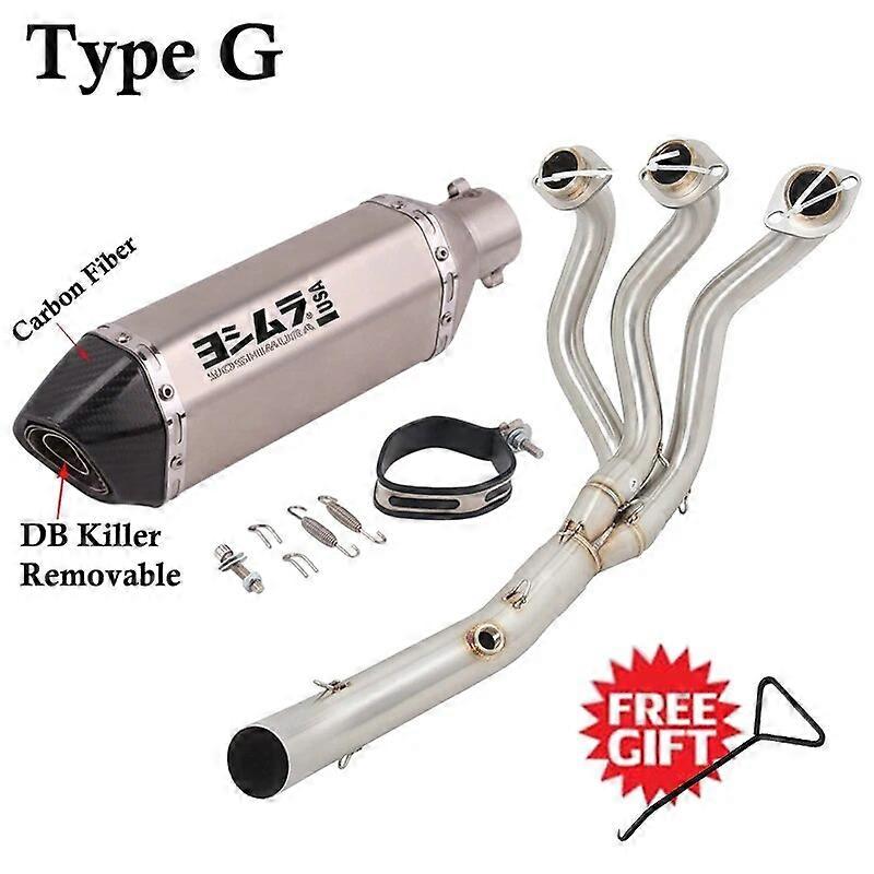 Voll systeme fr Yamaha MT-09 FZ-09 fj09 mt09 Tracer 2015 gt 2021-Motorrad Auspuff Flucht modifizieren Front Link Pipe DB Killer