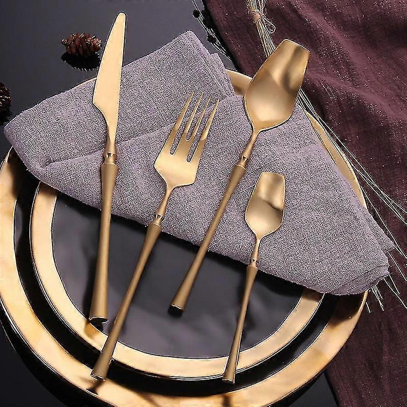 4pcs/set λιγότερο χάλυβα μαχαιροπίρουνα που σερβίτσια τροφίμων μαχαιροπίρουνα επιτραπέζια σκεύη πιρούνια πιρούνια Kn κουτάλια