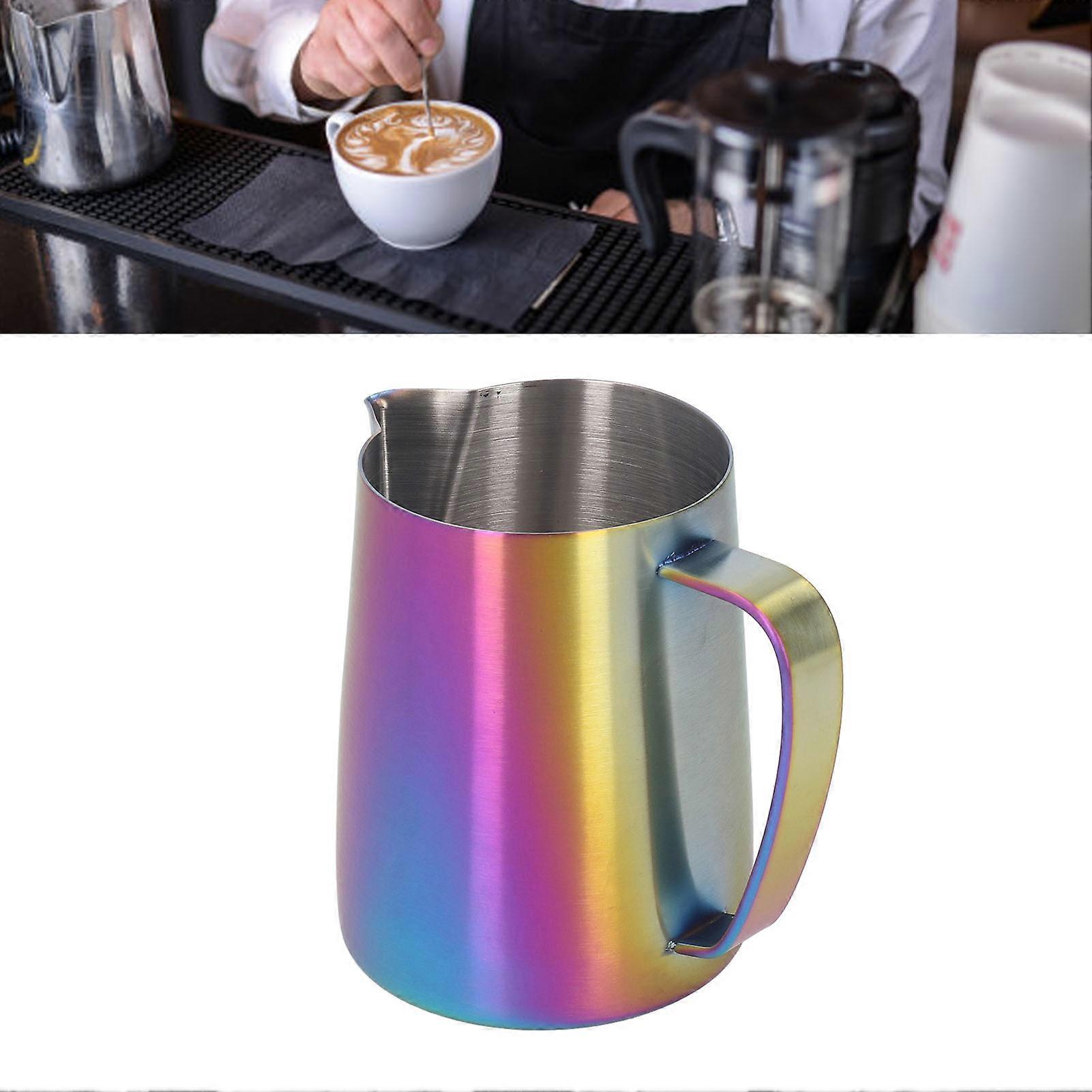 650ml 22oz Stainless Steel Milk Frothing Pitcher Colorful Coffee Steaming Pitcher