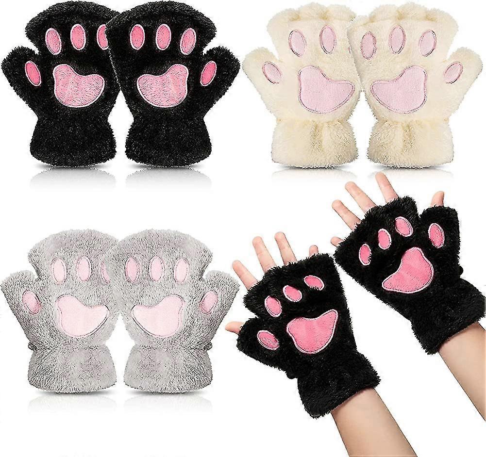 HOMEGYMFREE Katzenpfoten-Handschuhe – Kawaii Cosplay-Accessoire Mit 3D-Silikon-Bohnen, Für Partys & Kostüme