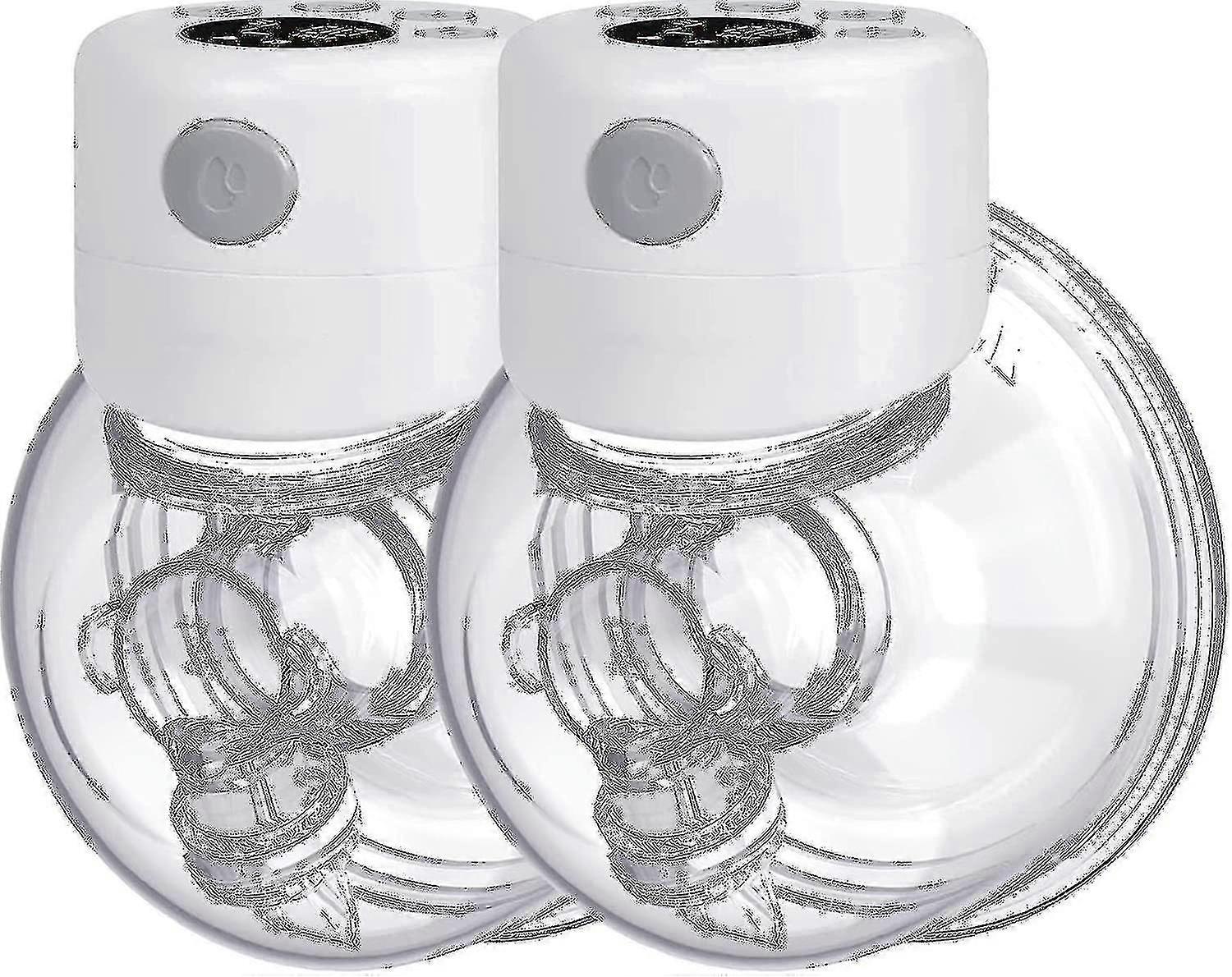 Tire-lait électrique portable avec écran LCD - Tire-lait mains libres (2 pièces)