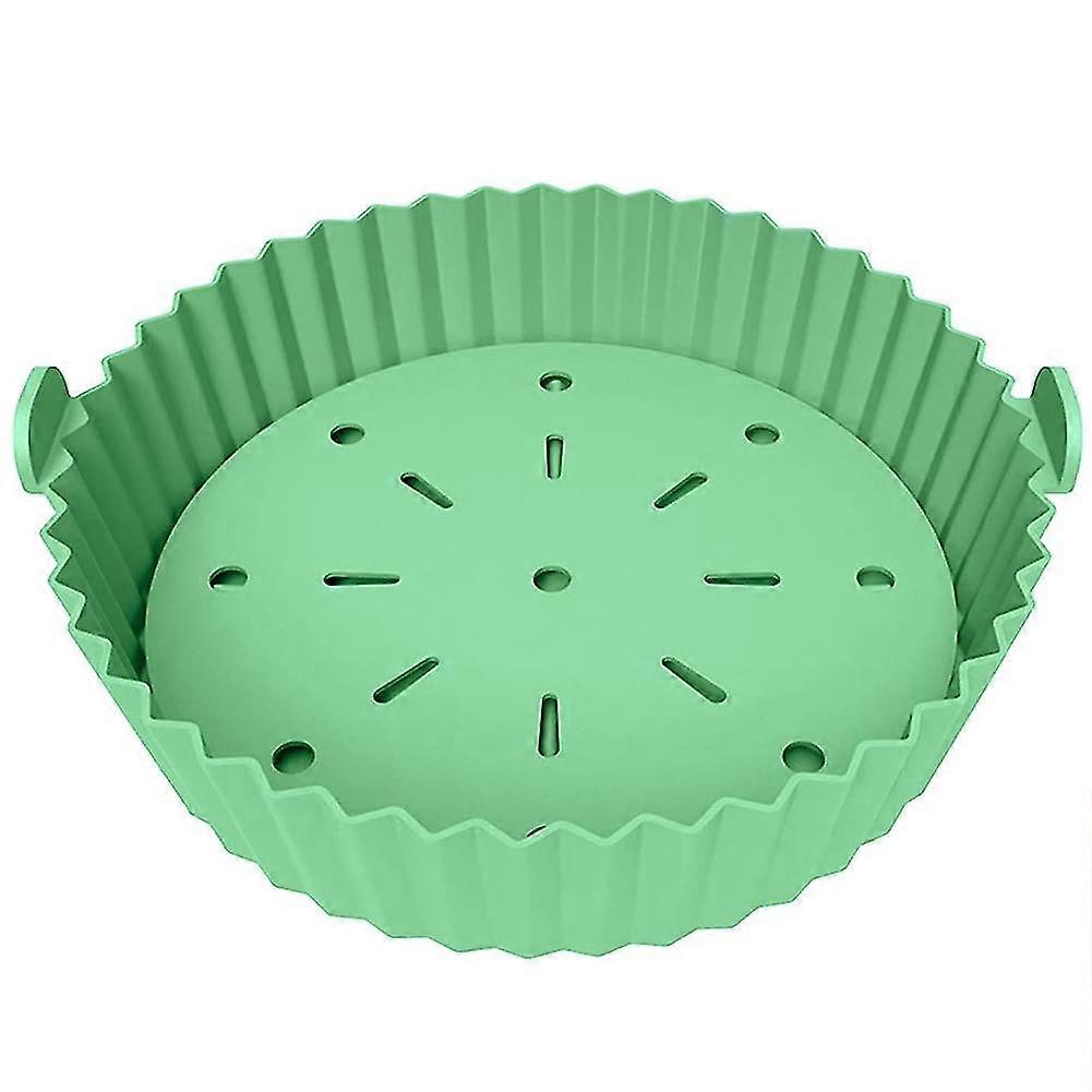 Liner, 10 Inch Reusable Silicone Pot,non-stick Oil Filter Design, 22cm For Green