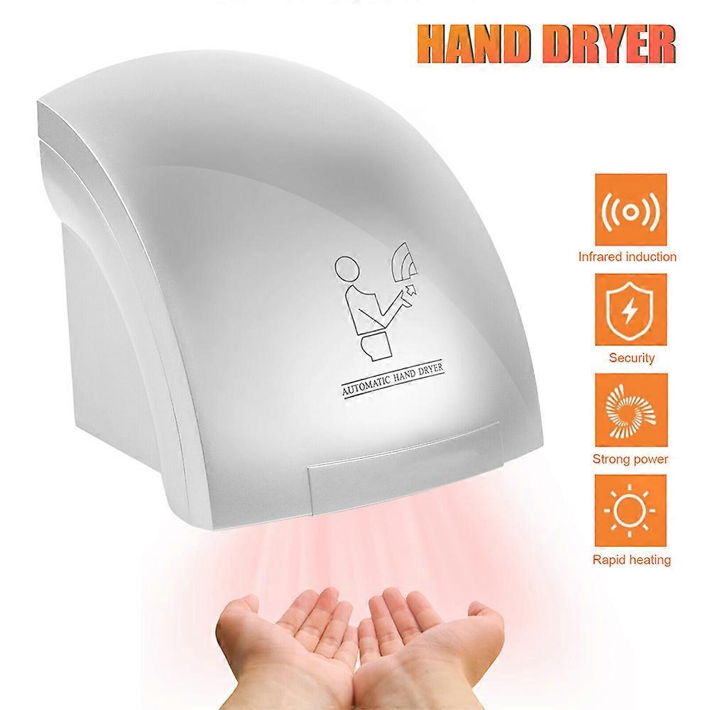 مجفف الأيدي الأوتوماتيكي 1800 واط ممسحة الهواء الساخن عالية السرعة للحمام المنزلي التجاريجديد لعام 2024 DG