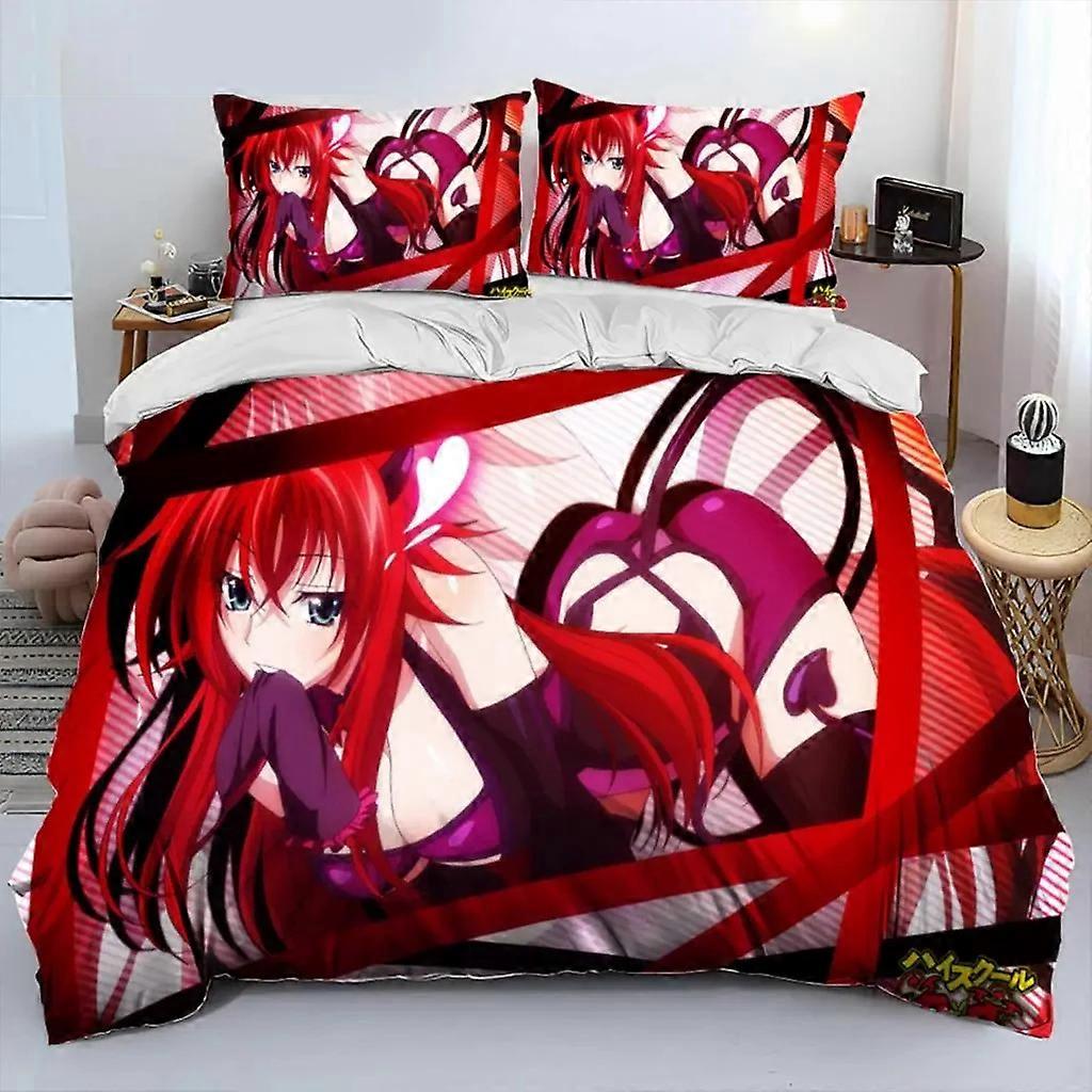 m26 Lakan Anime High School DxD Sexig Rias sängkläder, påslakan bäddset påslakan örngott, pojkar flickor vuxna lakan ggt26